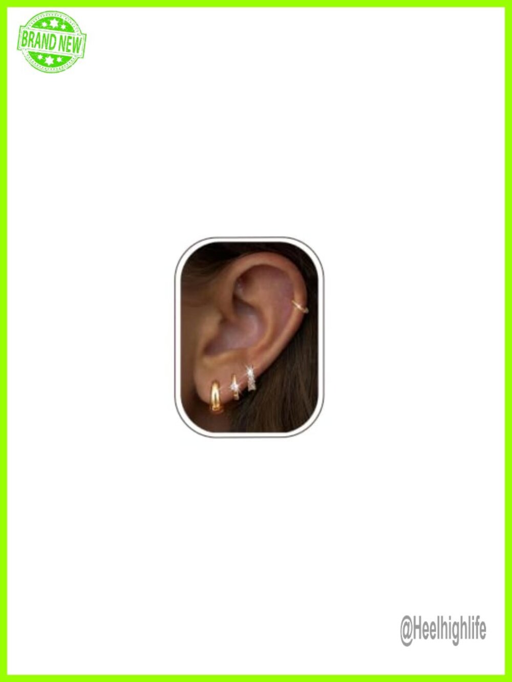 Small 14K Gold Plated Hoop Earrings Set 4 Pairs Hypoallergenic
